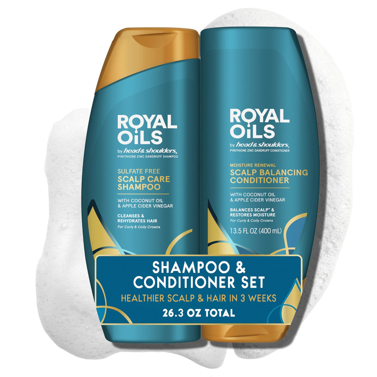Shampoo and Conditioner Set 1% Pyrithione Zinc 12.8 fl oz T4329