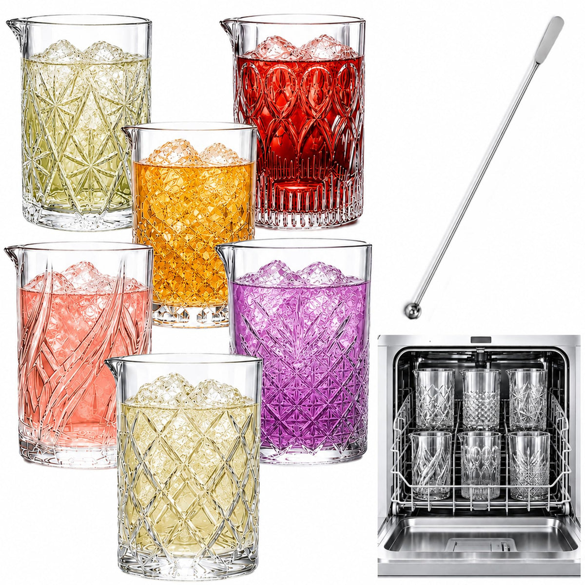 Cocktail Mixing Glass Set of 6 K189128