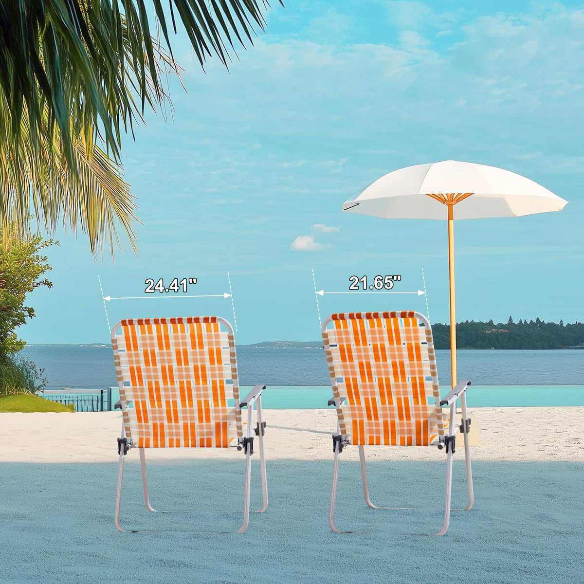 Folding Camping Chairs Set of 2 Steel M408067