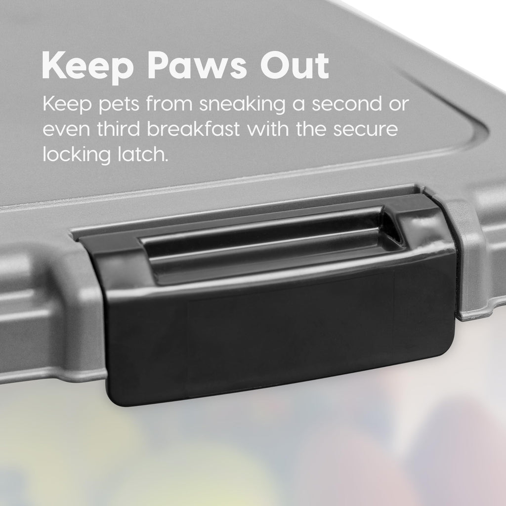Dog Food Storage Container, Up to 30+11 lbs, Gray B743562