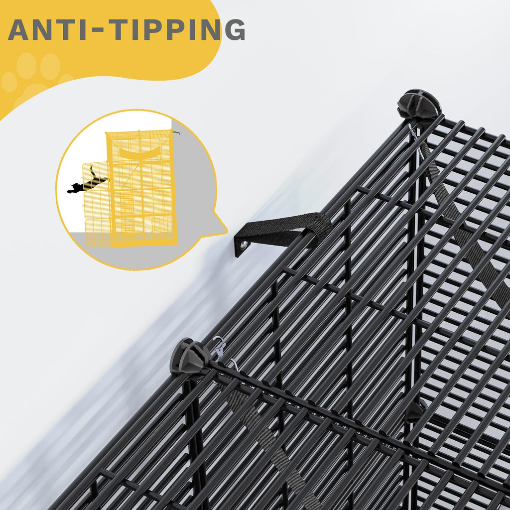 3-Tier Cat Cage Indoor Enclosure with Hammock N17271