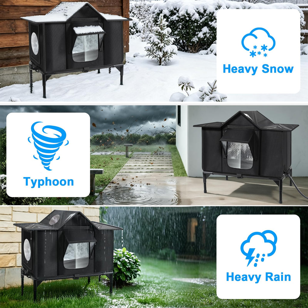 Insulated Outdoor Heated Cat Shelter M92538
