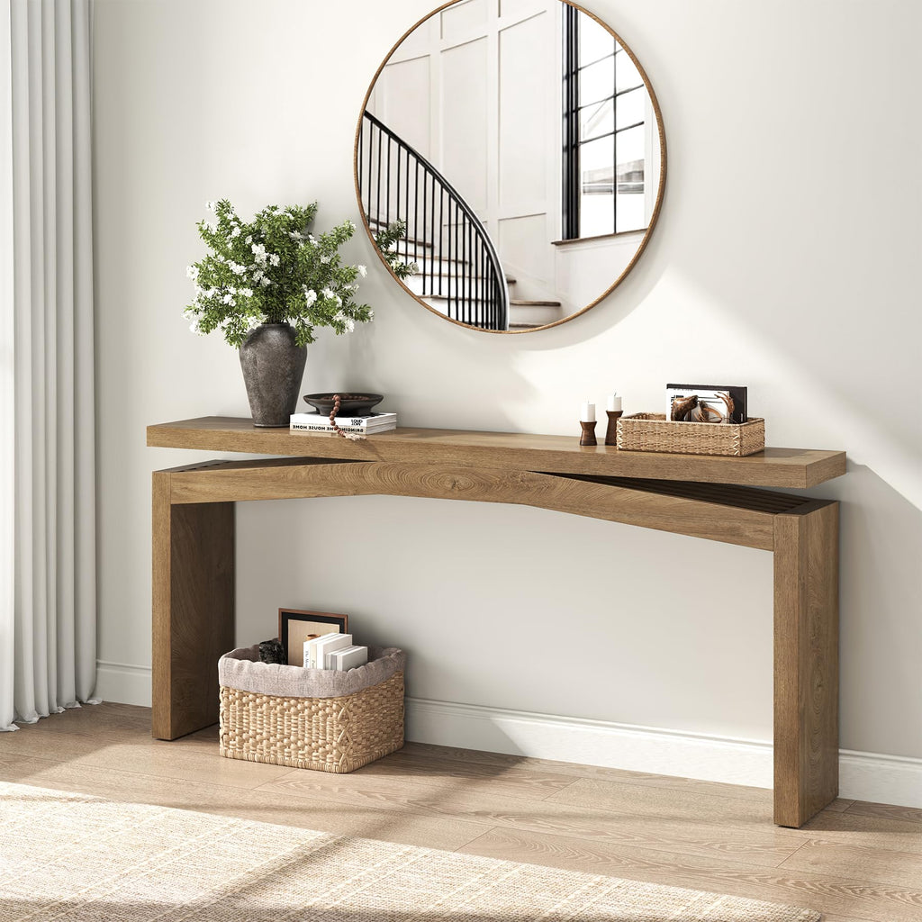 Console Tables 63-Inch Natural Brown B630