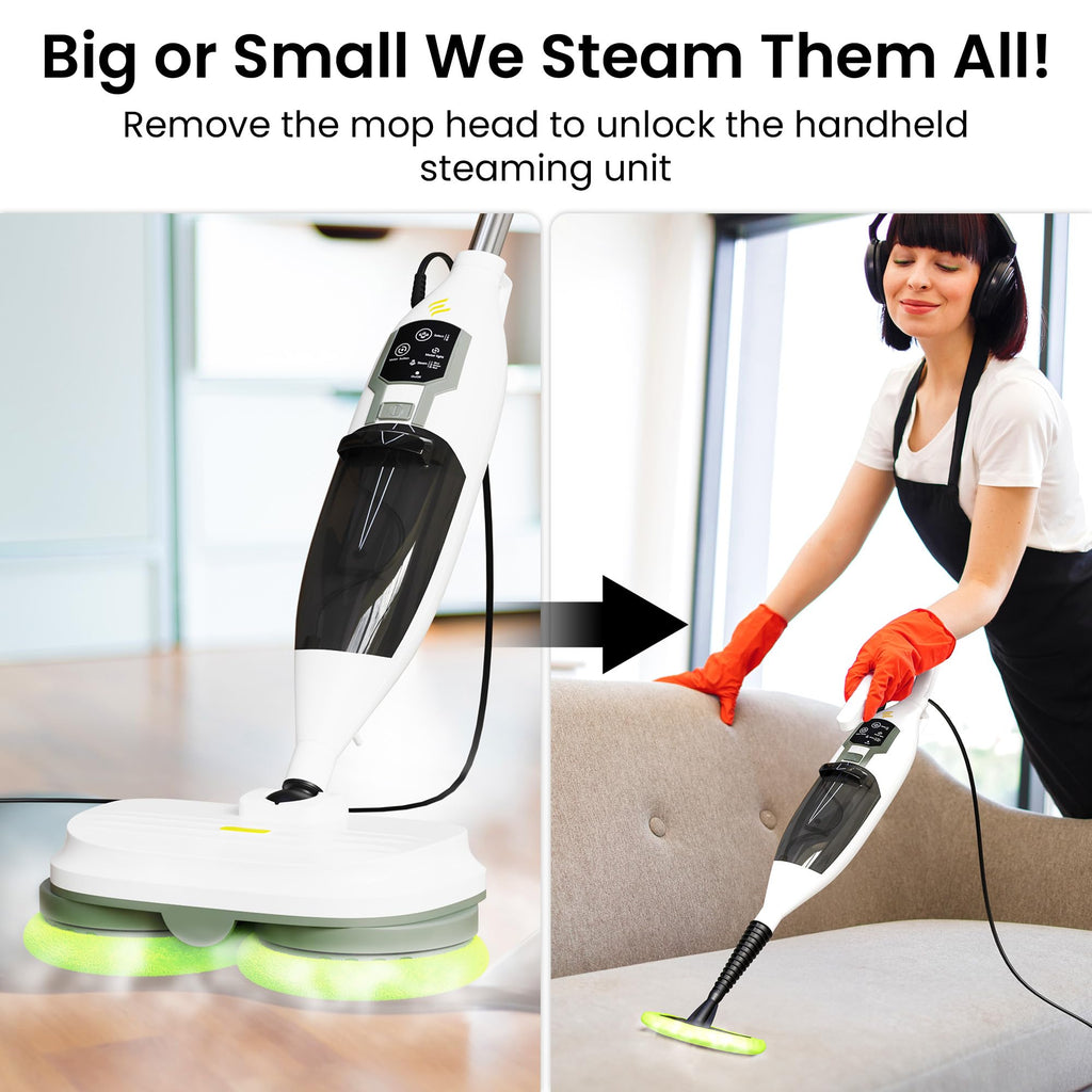 15-in-1 Electric Steam Mop with 3 Steam Modes A417
