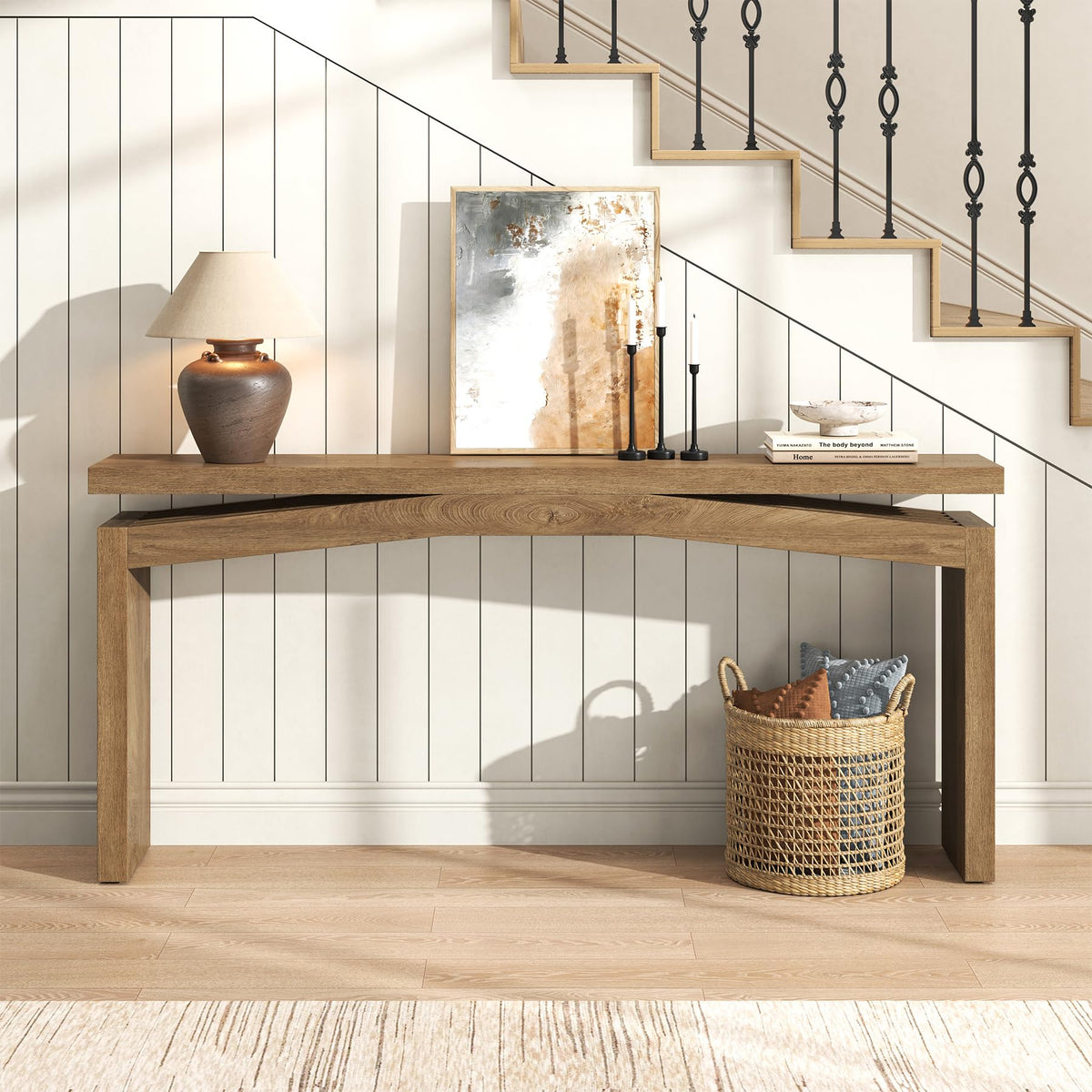 Console Tables 63-Inch Natural Brown B630