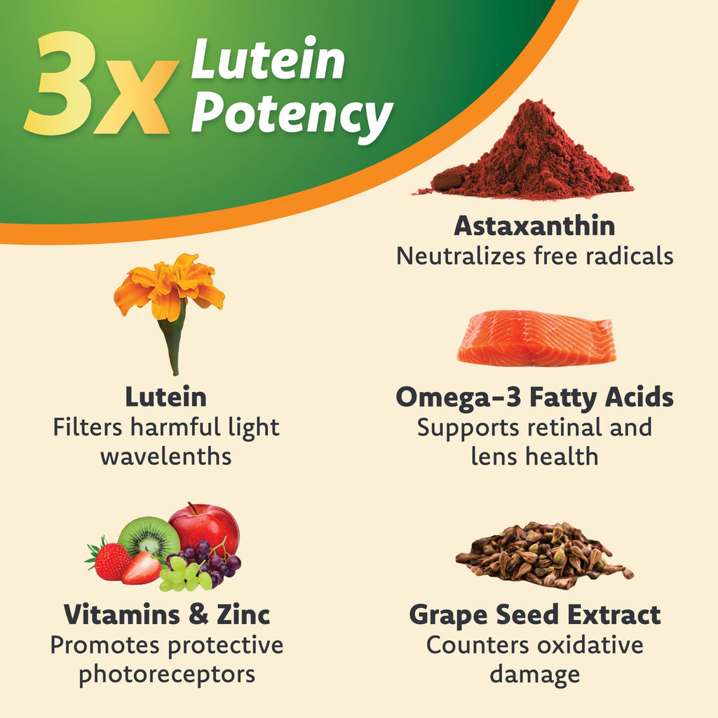 Powder Blend with Lutein, Omega-3 Fatty Acids, Grape Seed Extract and Antioxidants, 30ct Sprinkle Capsules U351985