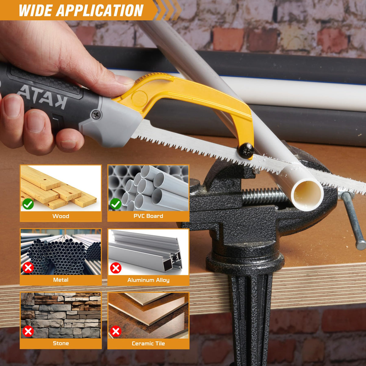 10 Inch Mini Hacksaw with 4-Piece Blades E17062