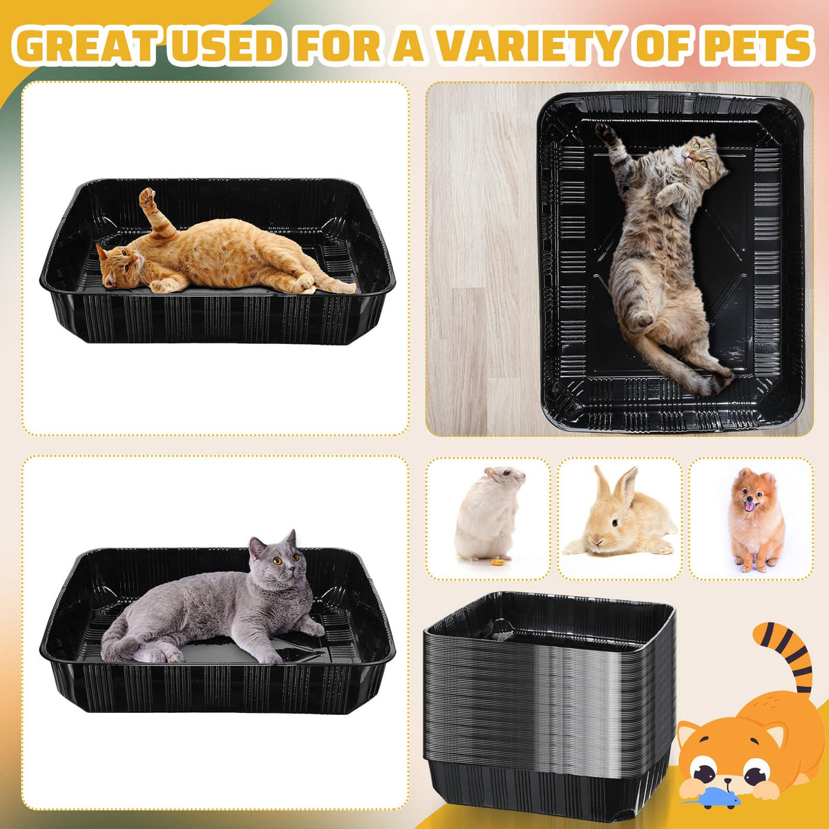 50 Pack Disposable Cat Litter Box X774650