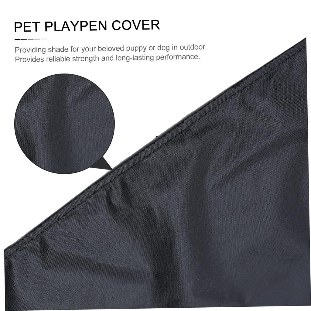 Waterproof Sunproof Dog Playpen Roof Cover 210D Oxford Cloth Black Y63116