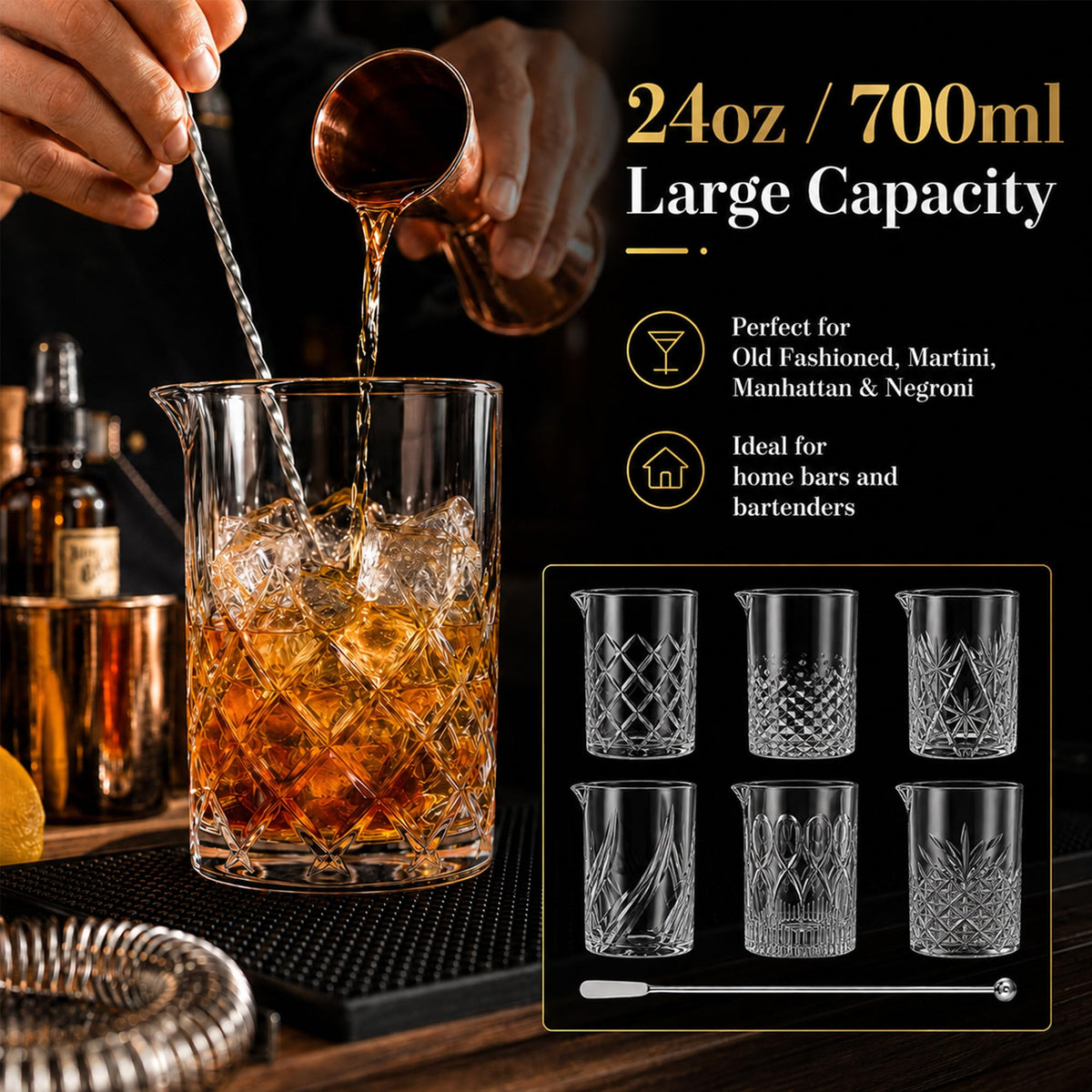 Cocktail Mixing Glass Set of 6 K189128