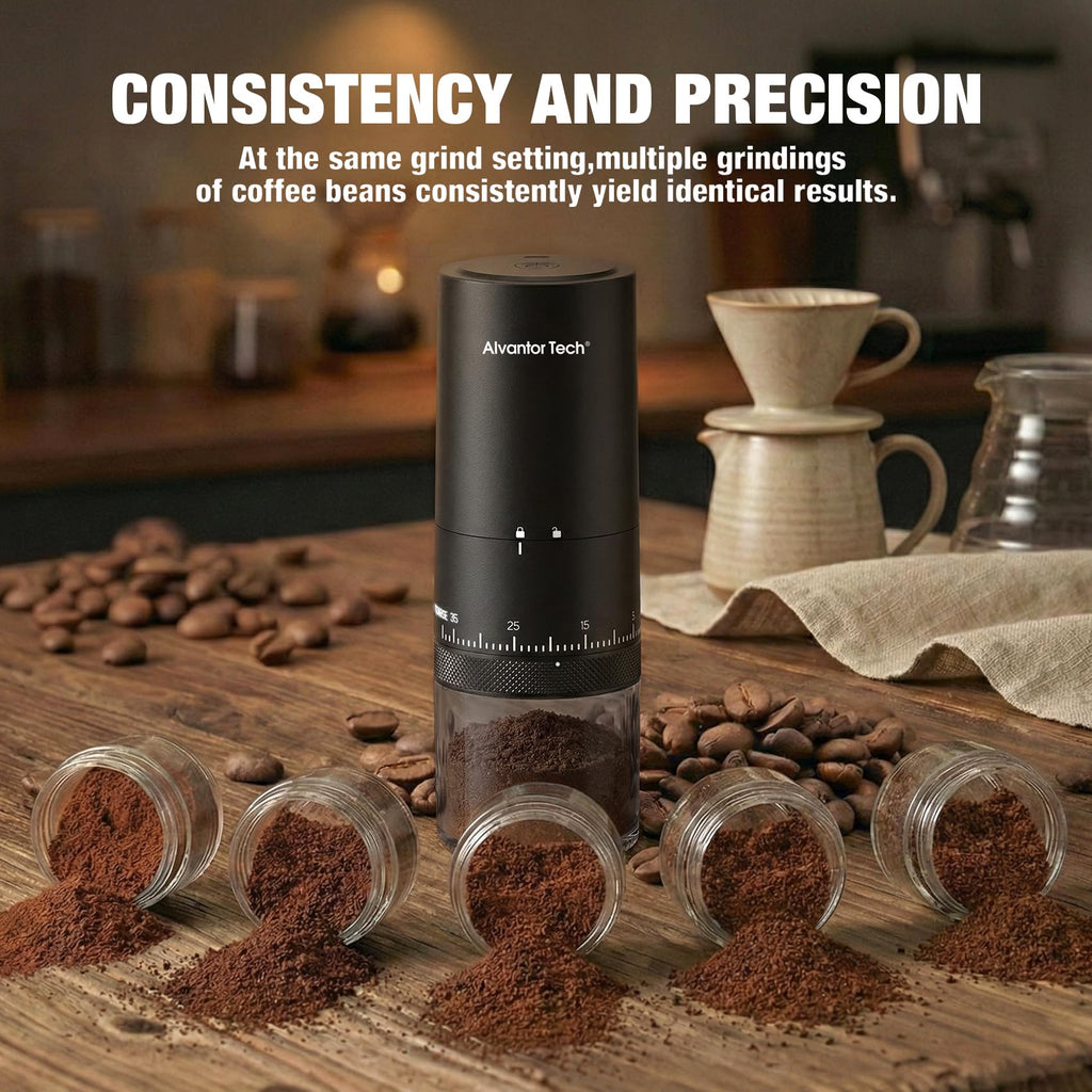 Portable Electric Burr Coffee Grinder with Ceramic Conical Burr O20807
