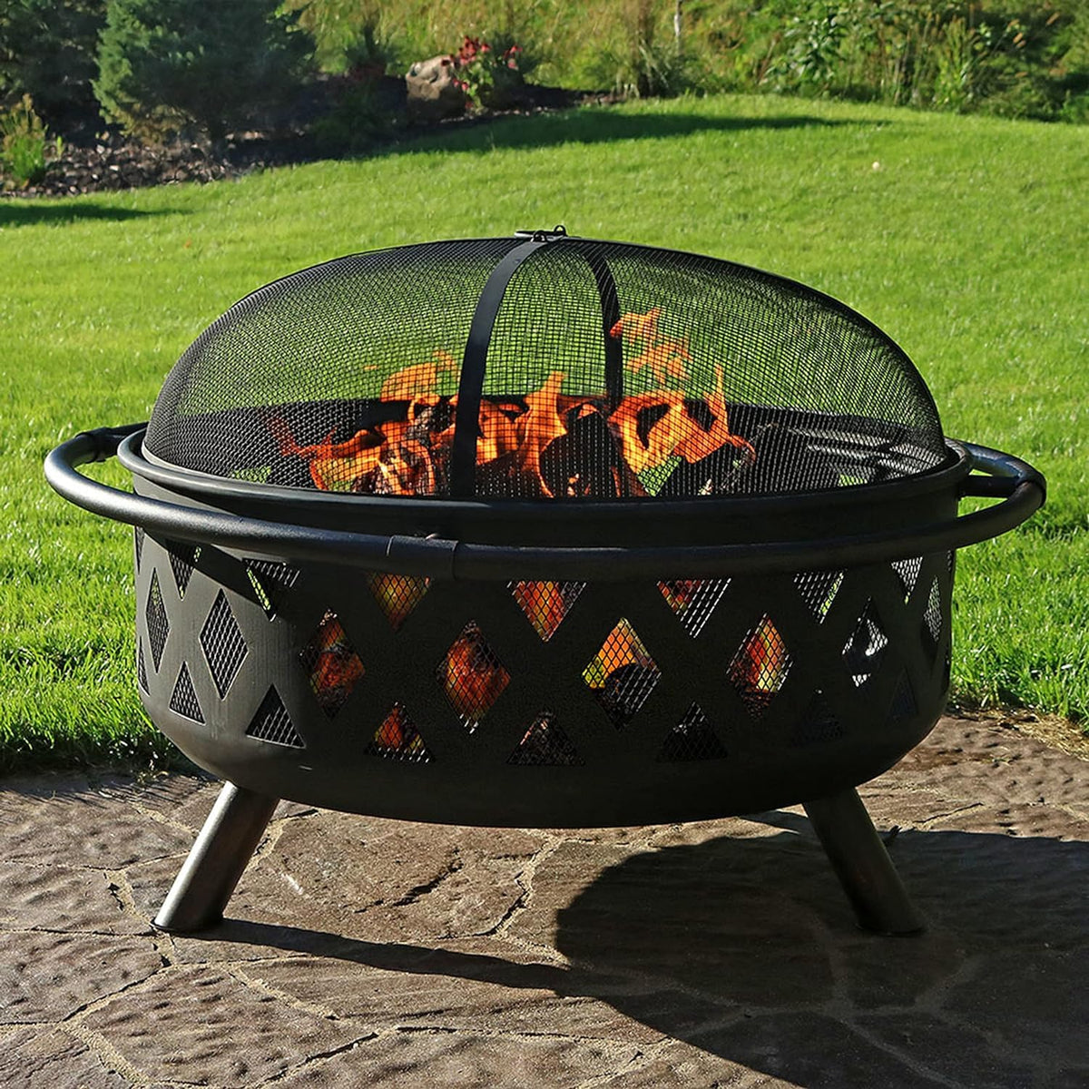 30" Wood Burning Fire Pit with Spark Screen T5450