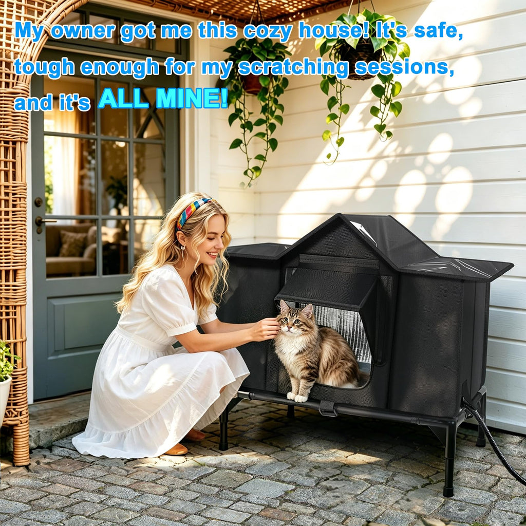 Insulated Outdoor Heated Cat Shelter M92538
