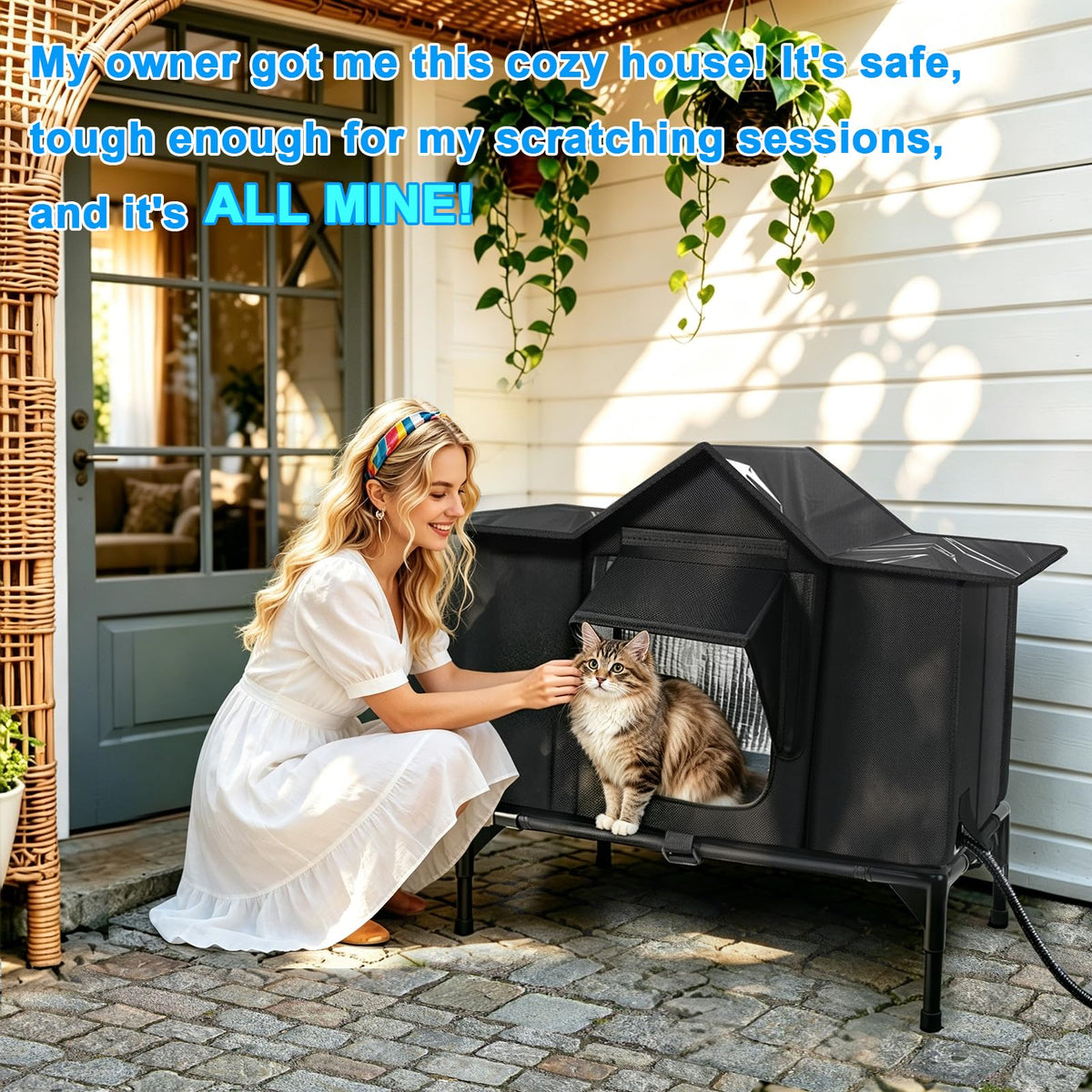 Insulated Outdoor Heated Cat Shelter M92538