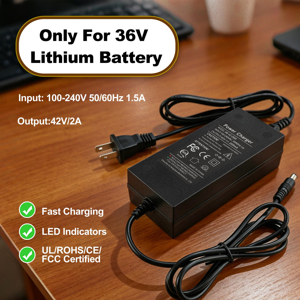 42V 2A Scooter Charger with 5 Types of Connectors F476657
