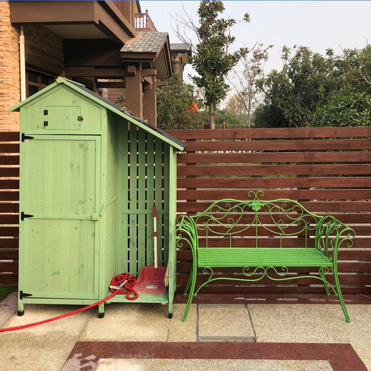 2-Seat Outdoor Metal Bench G210