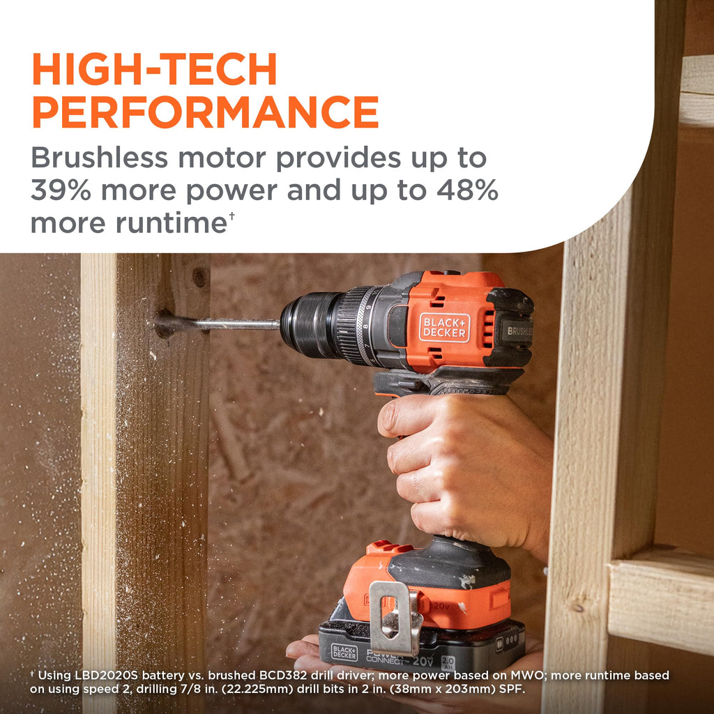 20V MAX Cordless Brushless Drill Driver with 30 Pc. Drill Bit Set Z186