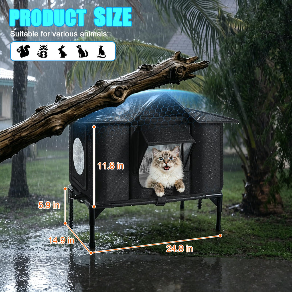 Insulated Outdoor Heated Cat Shelter M92538