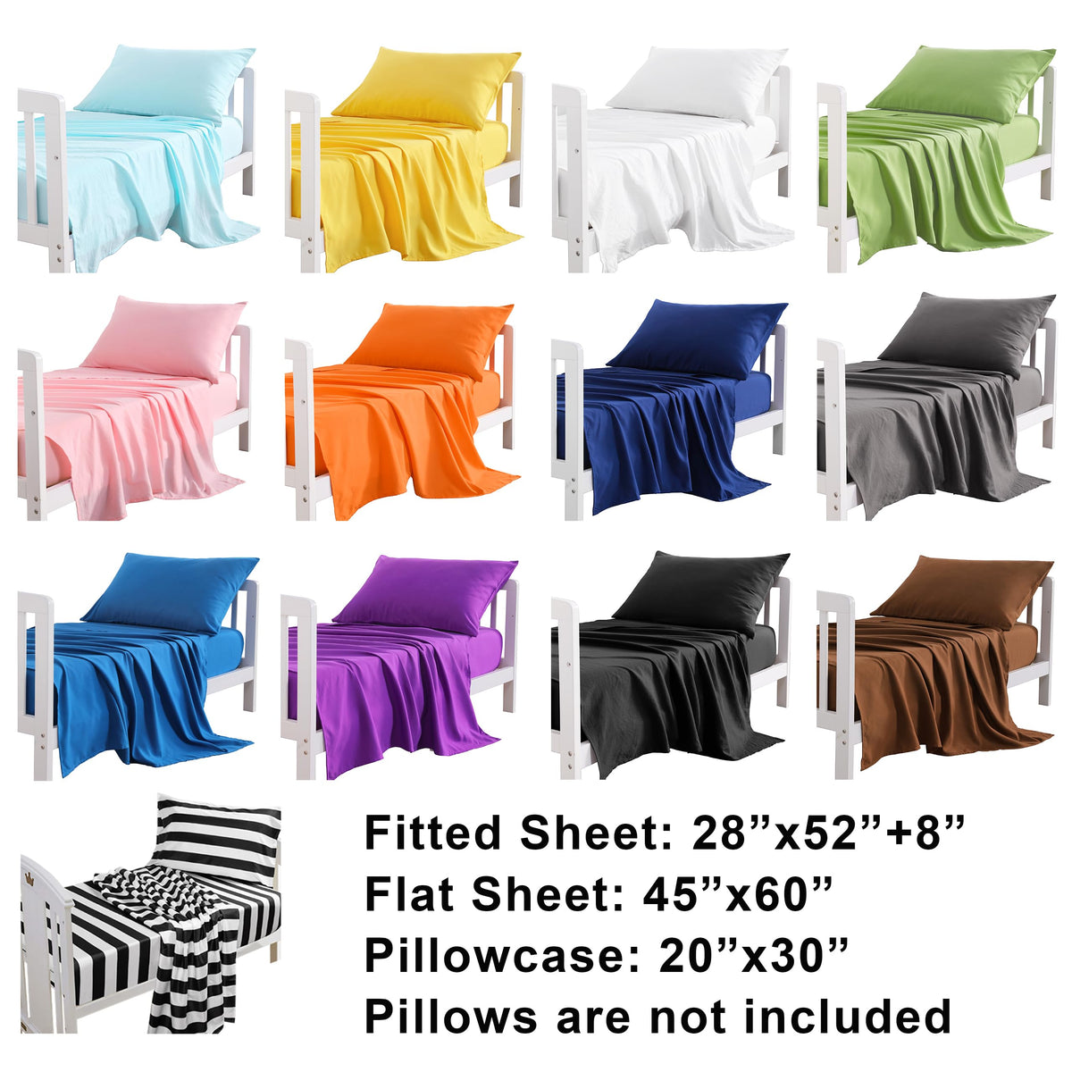 Toddler Microfiber Sheet Set, 3 Piece, Navy Blue K790786