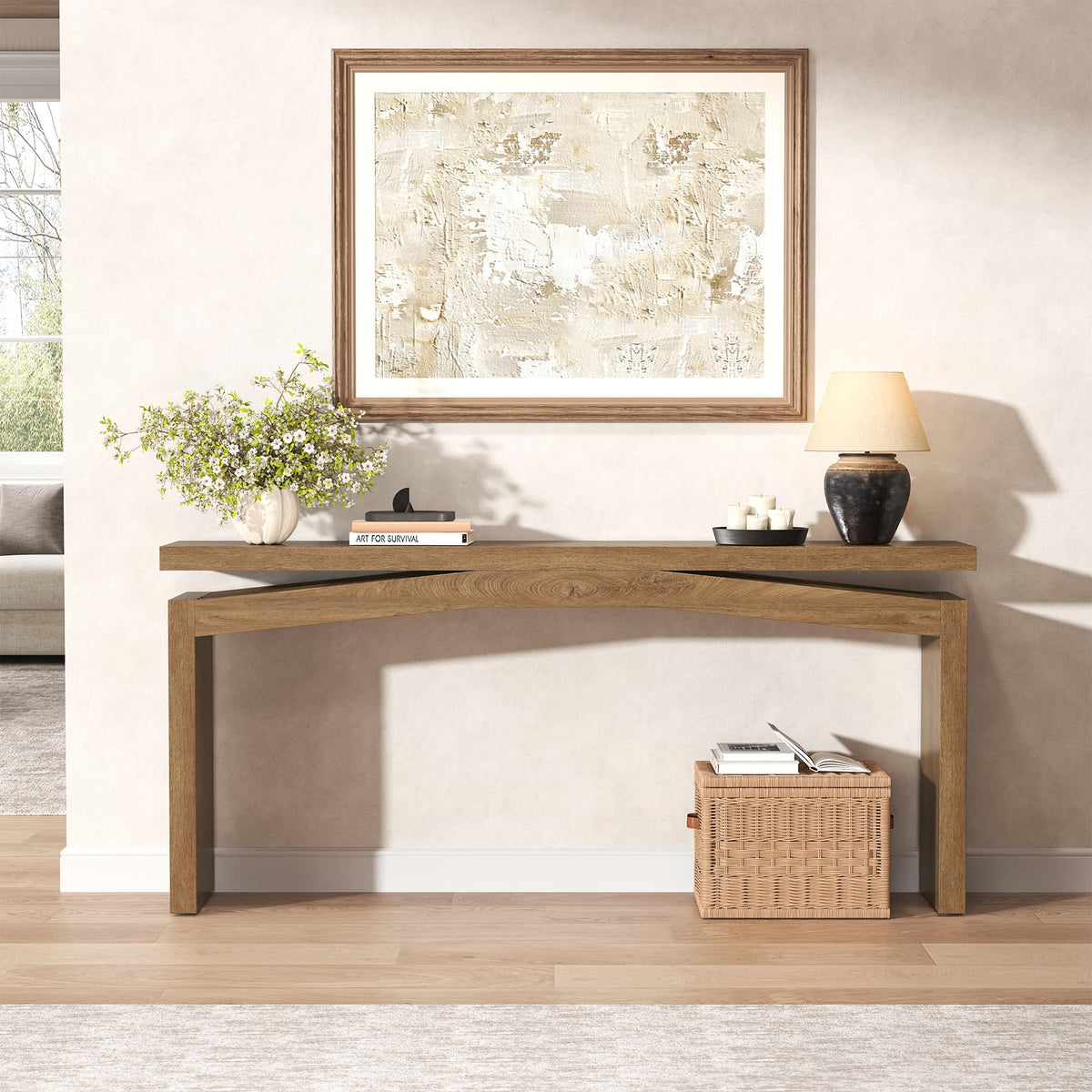 Console Tables 63-Inch Natural Brown B630