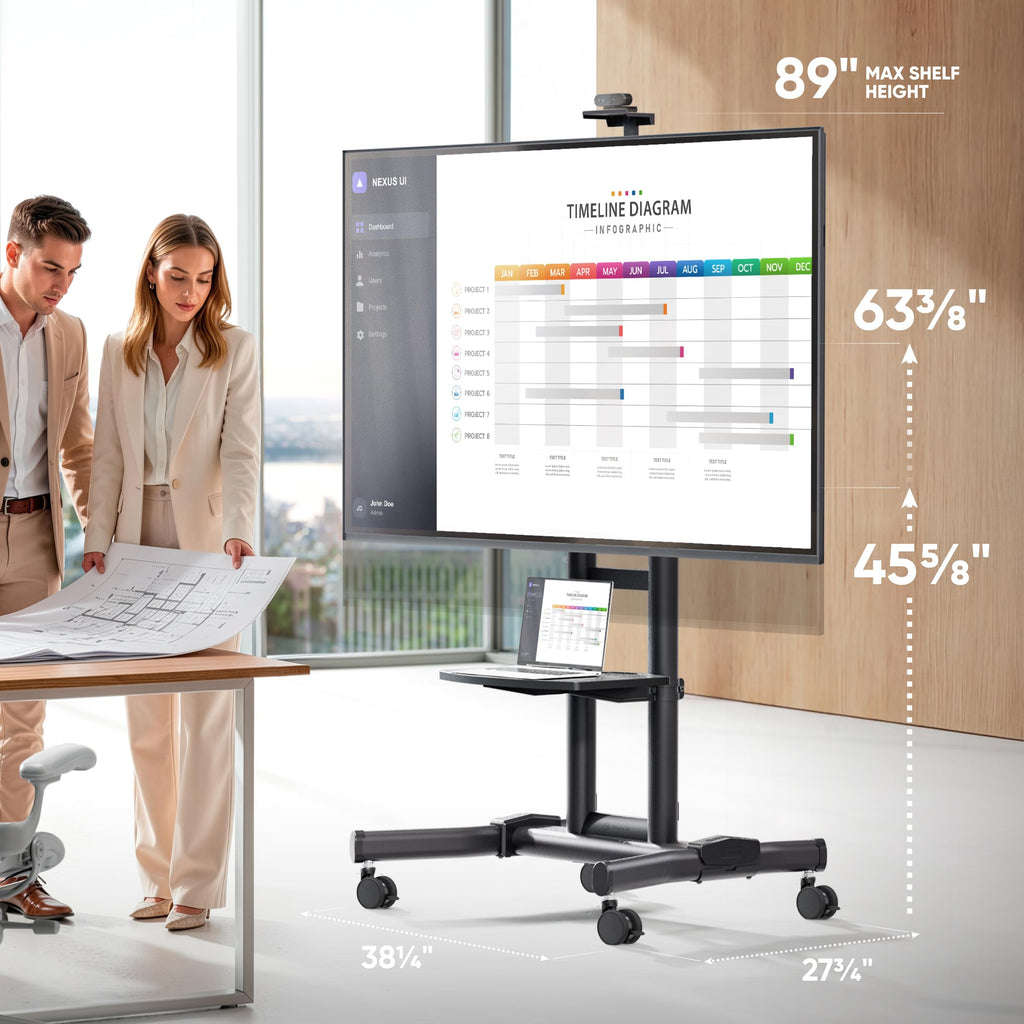 Black Mobile TV Stand 50-90 Inch S172300