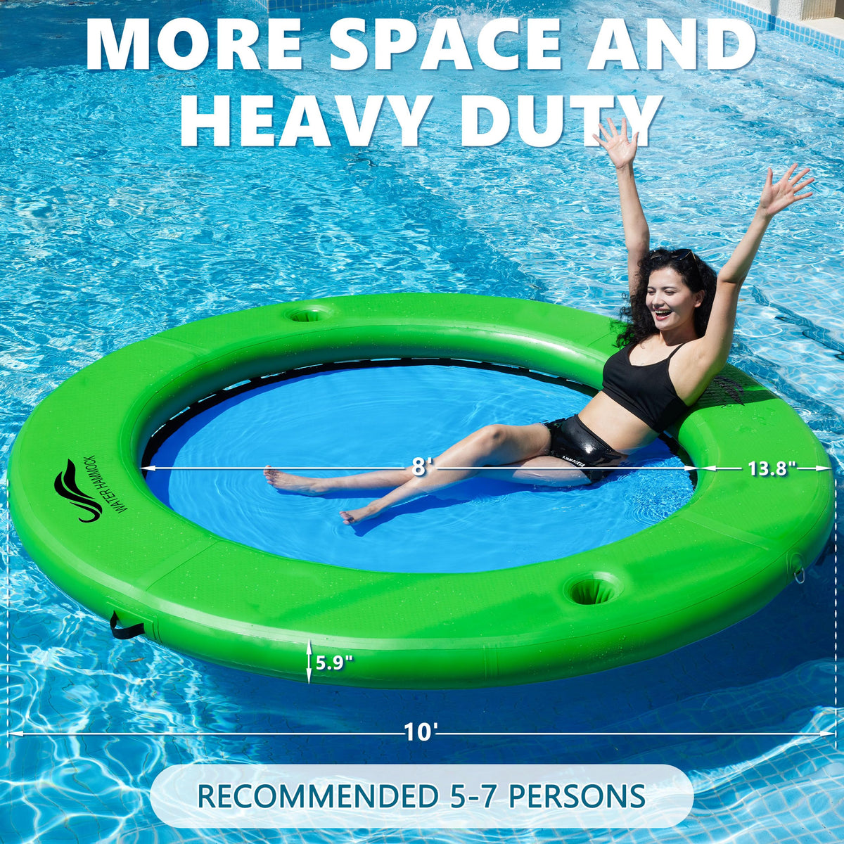 Inflatable Water Hammock with Cup Holder G265860