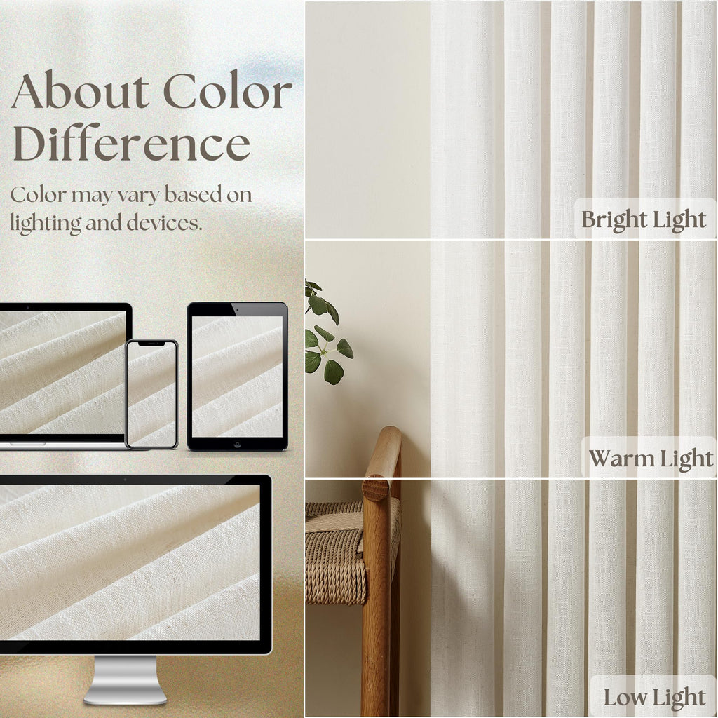 Natural Extra Wide Pinch Pleat 102 Inch Curtains T583