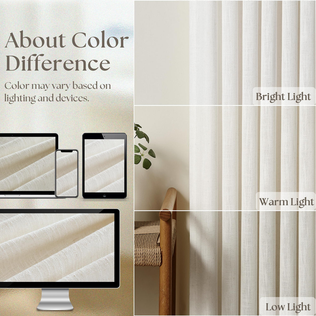 Natural Extra Wide Pinch Pleat 102 Inch Curtains T583