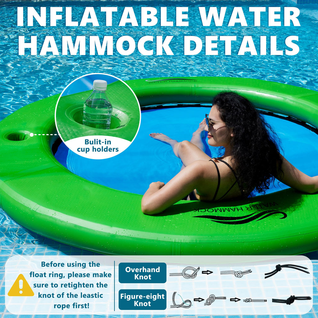 Inflatable Water Hammock with Cup Holder G265860