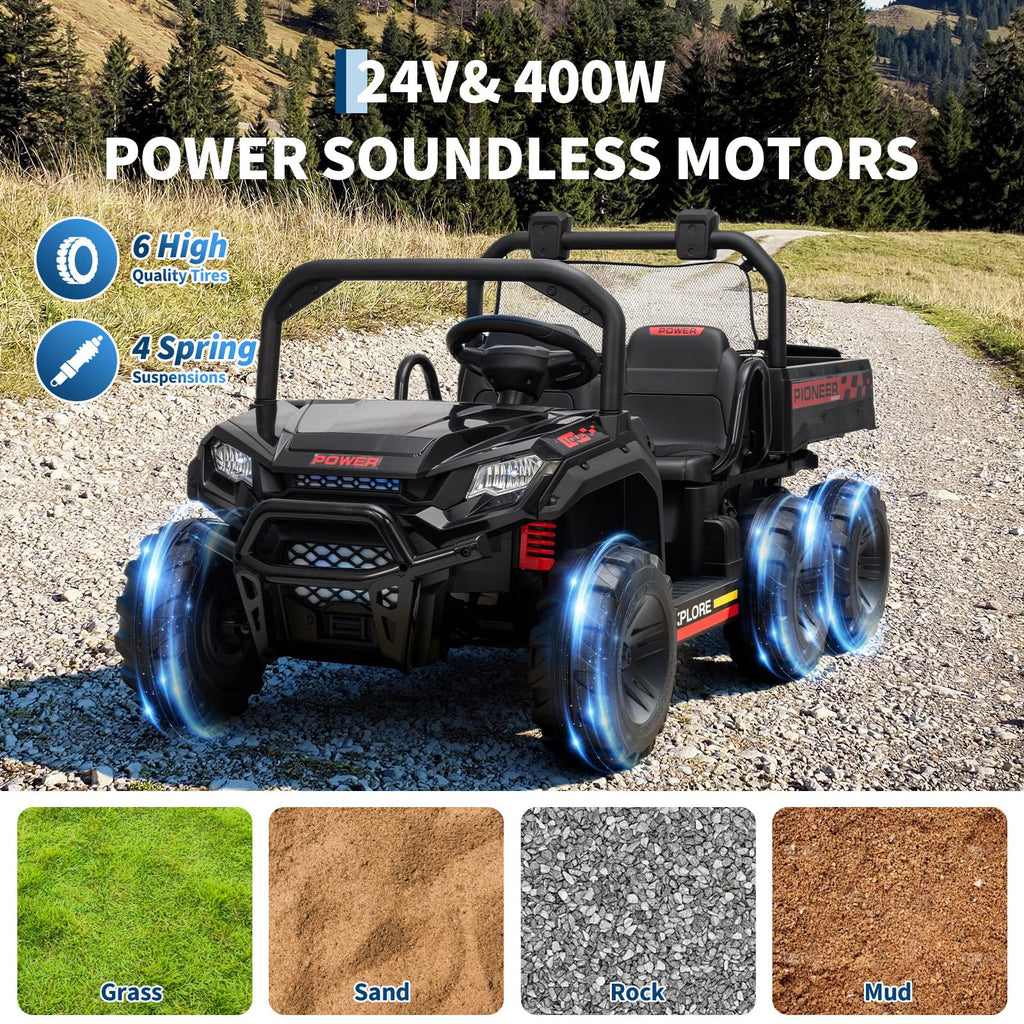 24V 2 Seater 4WD Ride on Dump Truck M447