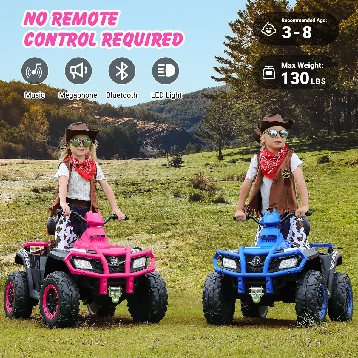 24V 2 Seater 4WD Off-Road Ride on ATV P34469