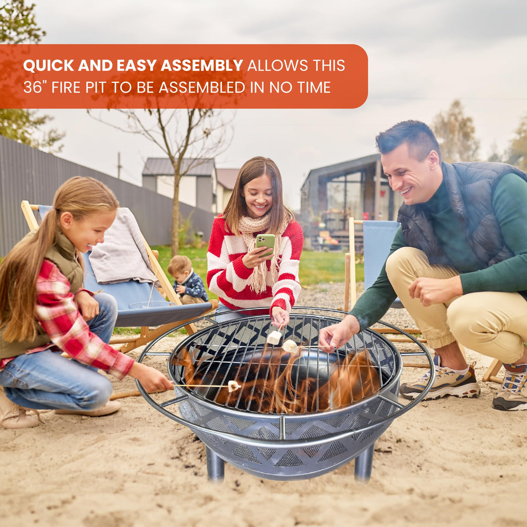 30" Wood Burning Fire Pit with Spark Screen T5450