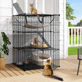 3-Tier Cat Cage Indoor Enclosure with Hammock N17271