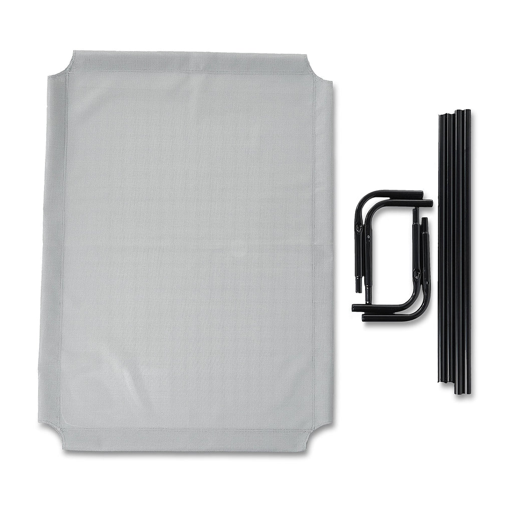 Elevated Dog Bed with Metal Frame, Grey V286946