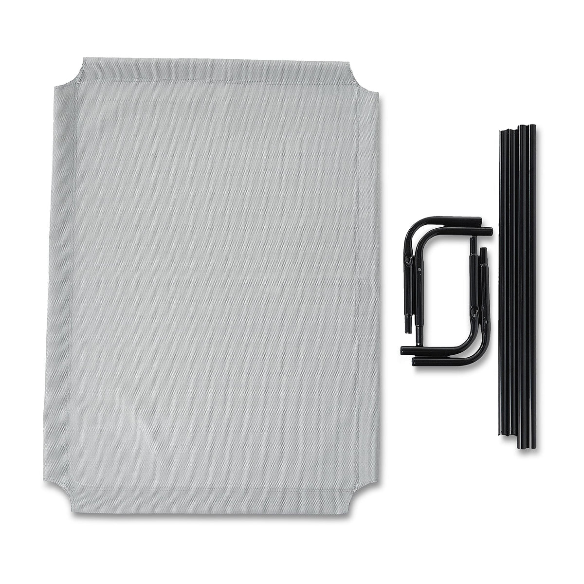 Elevated Dog Bed with Metal Frame, Grey V286946